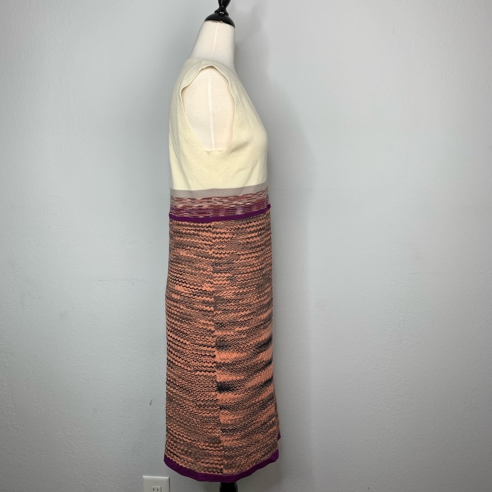 Missoni Orange Label V Neck Knit Midi Dress - Picture 3 of 8